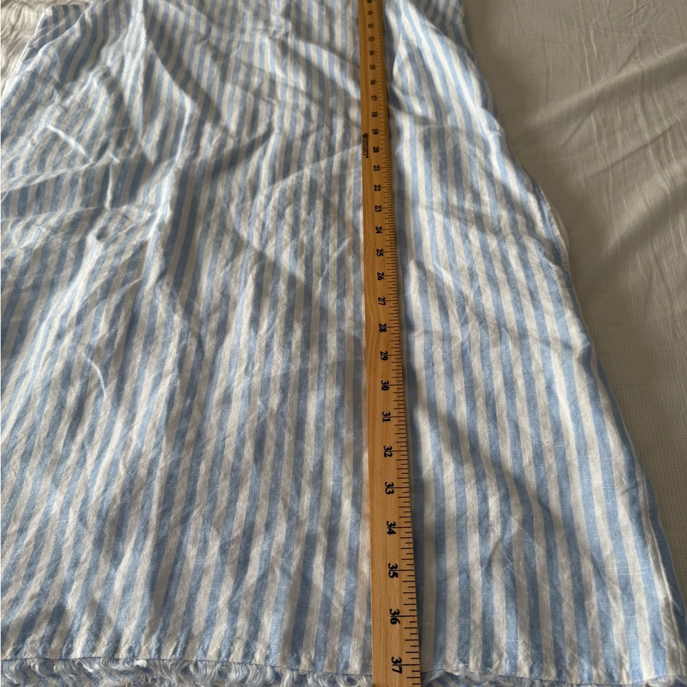 Tommy Bahama Light Blue and White Frayed Edge Top - Picture 10 of 10